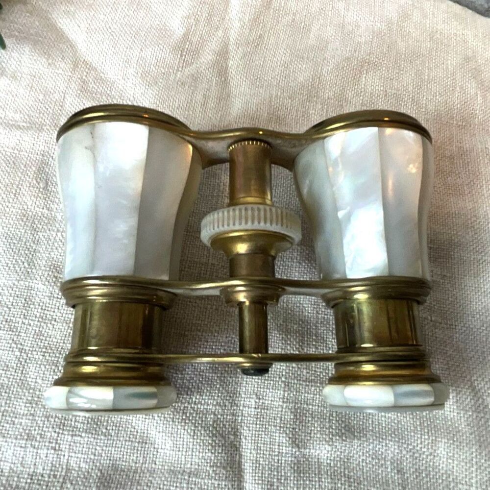 Lemaire Fabi Paris Mother of Pearl Opera Glasses Paris French Antique binoculars - Picture 3 of 6